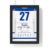 Darryl Sittler 1976 10 Point Game Poster - Toronto Maple Leafs 27 Hockey Jersey Print framed in a black frame, ready to hang