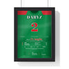 Daryz Arc 2026 Horse Racing Poster - Back-to-Back Arc Winner Silks Print framed in a black frame, ready to hang