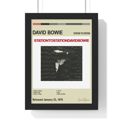 David Bowie Album Collection Poster - Poster Kingz - A5 (unframed) - Station to station - Vintage - AlbumArt