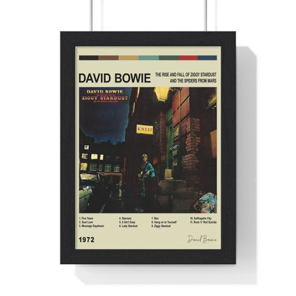 David Bowie Album Collection Poster - Poster Kingz - A5 (unframed) - Ziggy Stardust - Vintage - AlbumArt