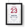 David Freese 2011 World Series Game 6 Walk-Off Home Run Poster - St. Louis Cardinals 23 Jersey Print framed in a black frame, ready to hang
