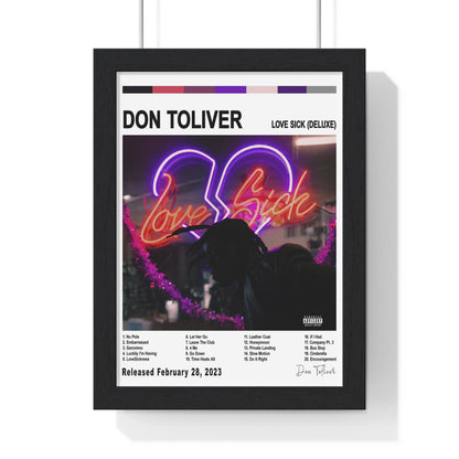 Don Toliver - ove Sick Album Cover Poster