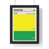 Norwich City colour swatch print yellow and green wall art