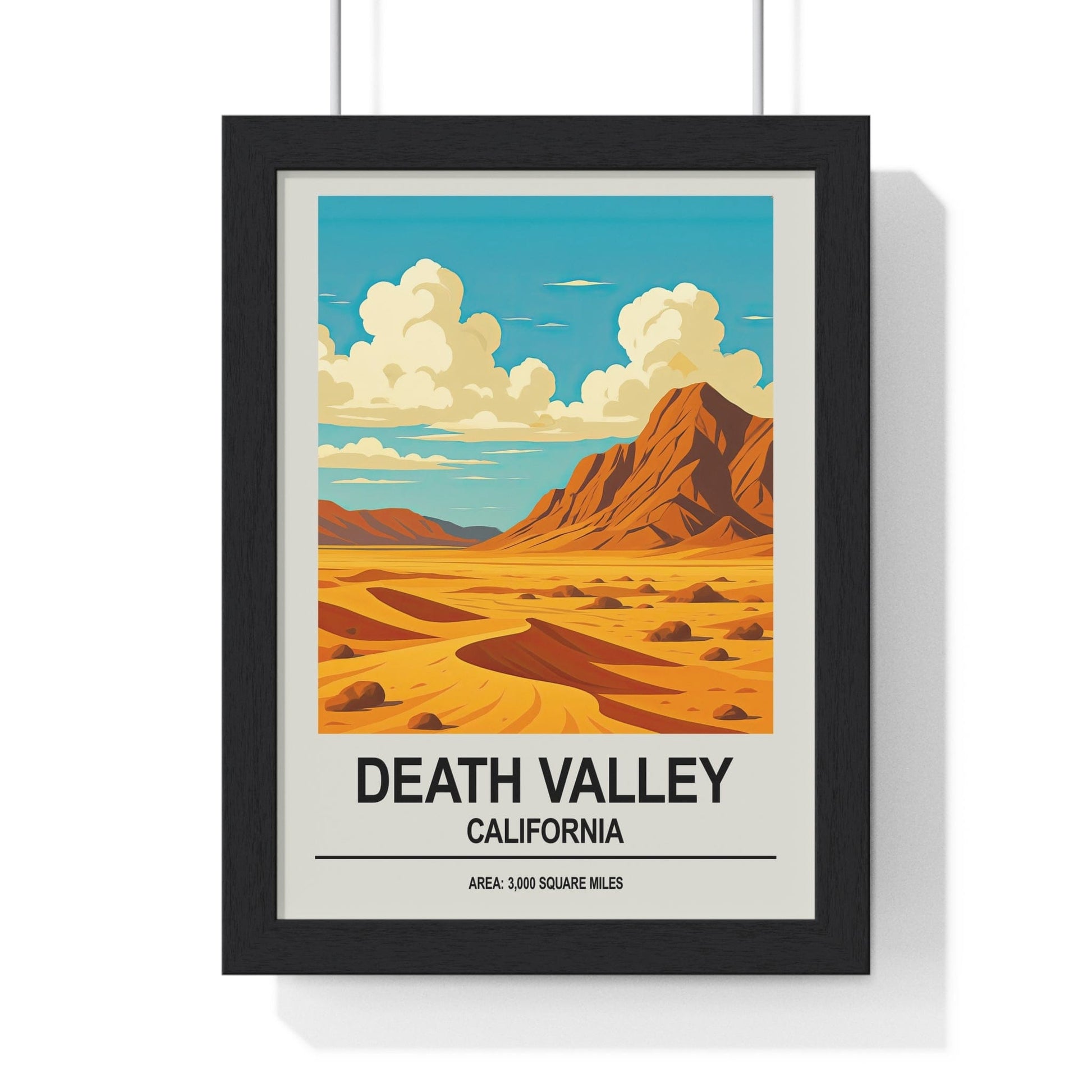 Framed Death Valley travel poster