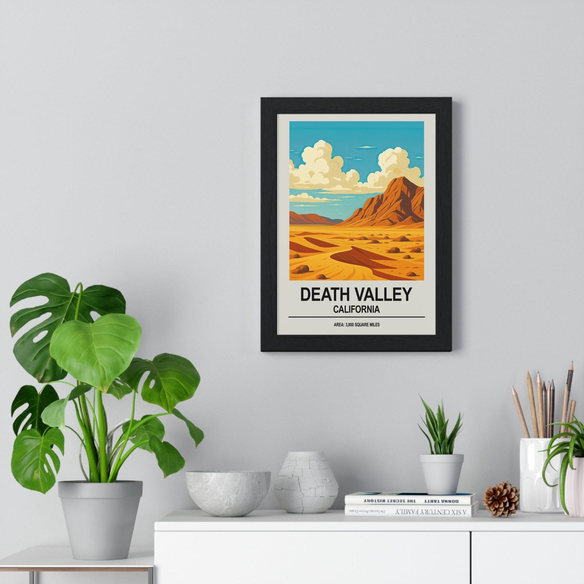 Framed Death Valley travel poster