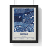 Deepdale stadium map print framed Preston North End wall art