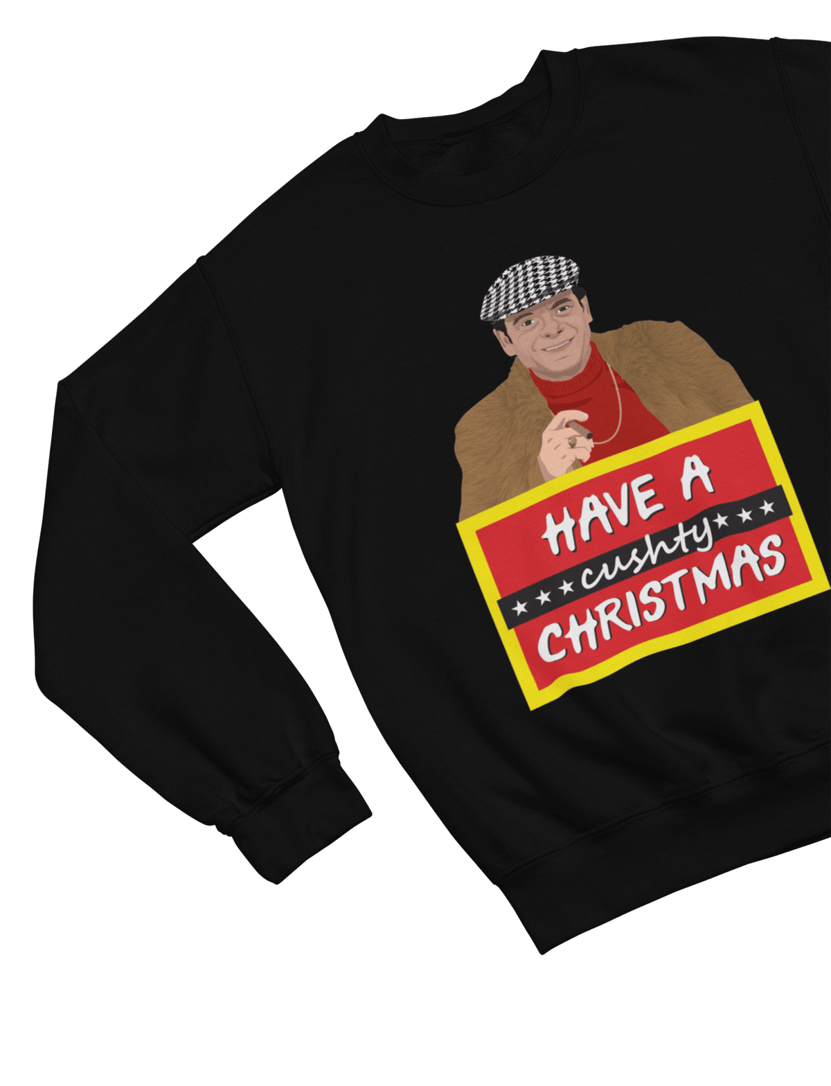Cushty Sort Del Boy Christmas Jumper & T-Shirt – Lovely Jubbly Have a Cushty Chris ...