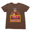 White t-shirt with Del Boy Christmas Jumper & - Lovely Jubbly Have a Cushty Christmas Parody