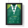 Denman Cheltenham Gold Cup 2008 Horse Racing Poster - Won by 7 Lengths Silks Print framed in a black frame, ready to hang