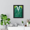 Denman Cheltenham Gold Cup 2008 Horse Racing Poster - Won by 7 Lengths Silks Print framed on a living room wall