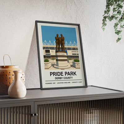 Derby County Pride Park Stadium Print - Poster Kingz - A5 (unframed) 5.8 × 8.3 in - 