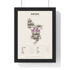 Derbyshire Sayings Poster in a black frame