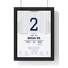 Derek Jeter 2014 Final Yankee Stadium Game Walk-Off Poster - New York Yankees 2 Jersey Print framed in a black frame, ready to hang