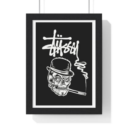 Stussy Skull with Hat and Cigarette Poster