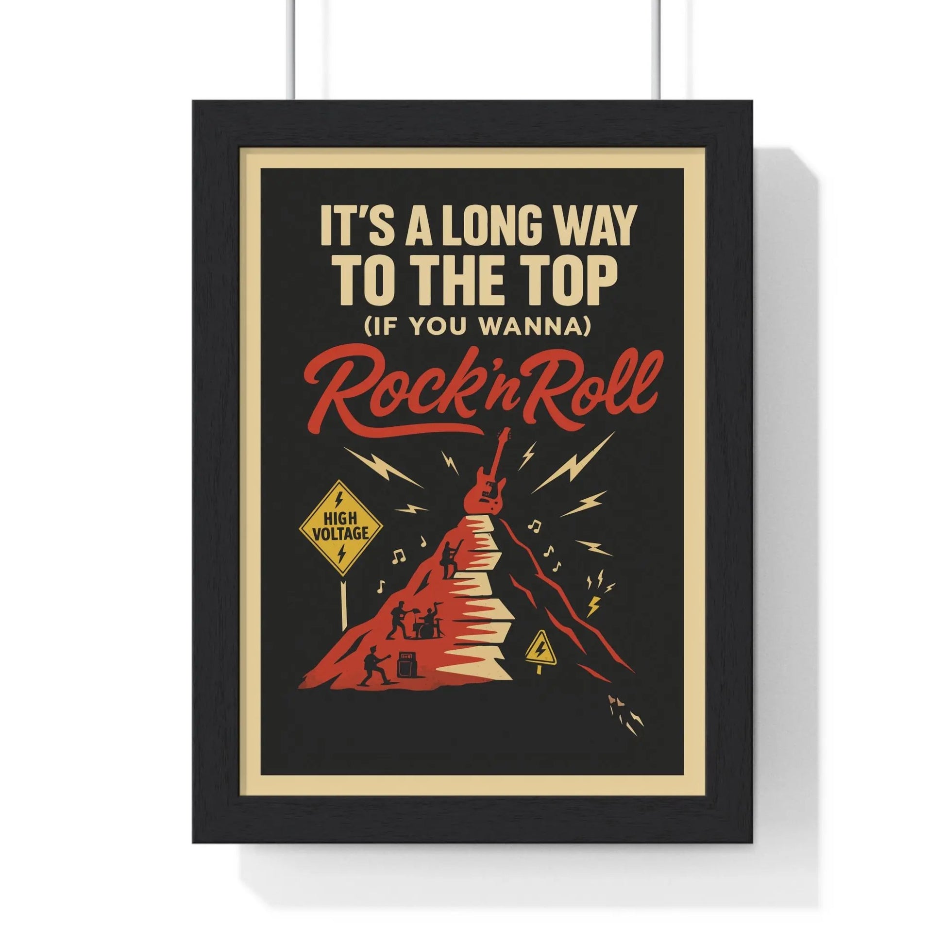 acdc inspired it's a long way to the top poster wall art