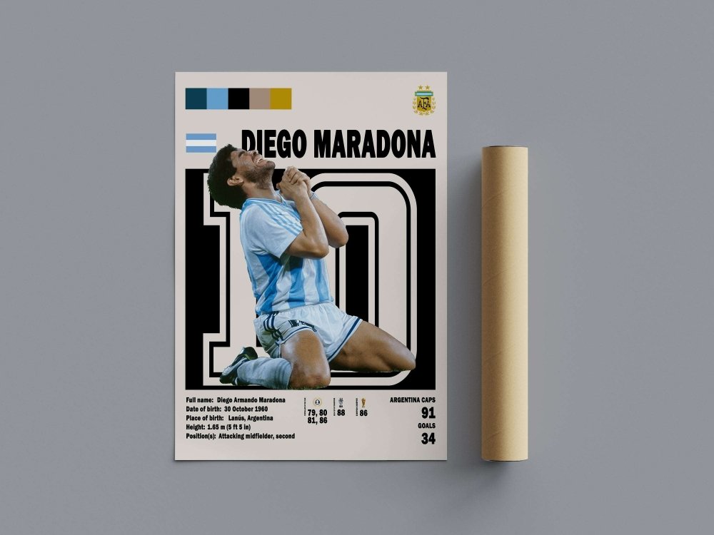 Diego Maradona Poster - Poster Kingz