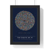 Digits of Pi print framed in a black frame, ready to hang