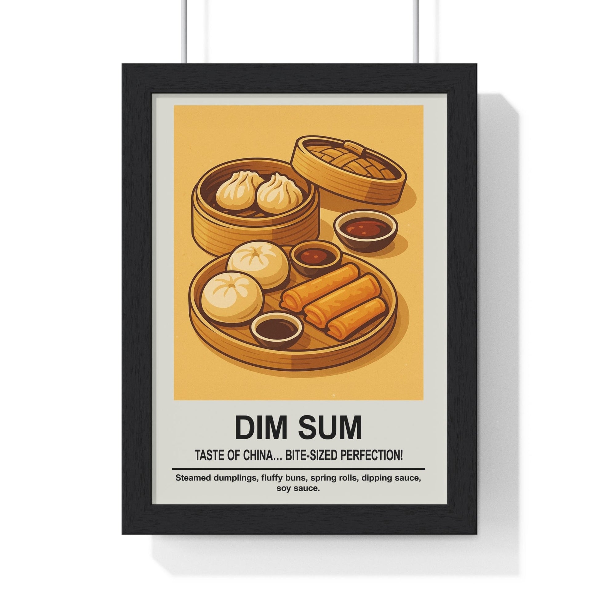 Framed Dim Sum - Chinese Kitchen & Dining Room Print print