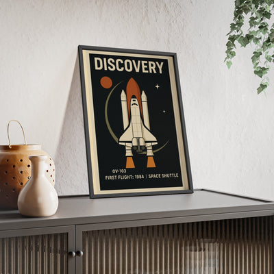 Discovery Space Shuttle Poster | Retro NASA Wall Art | 1984 Print - Poster Kingz - A5 (unframed) - 