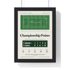 Championship Points 2019 Tennis print framed in a black frame, ready to hang