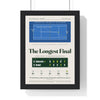 The Longest Final 2012 Tennis print framed in a black frame, ready to hang