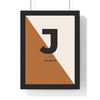 Personalised initial name nursery wall art print product mockup 2