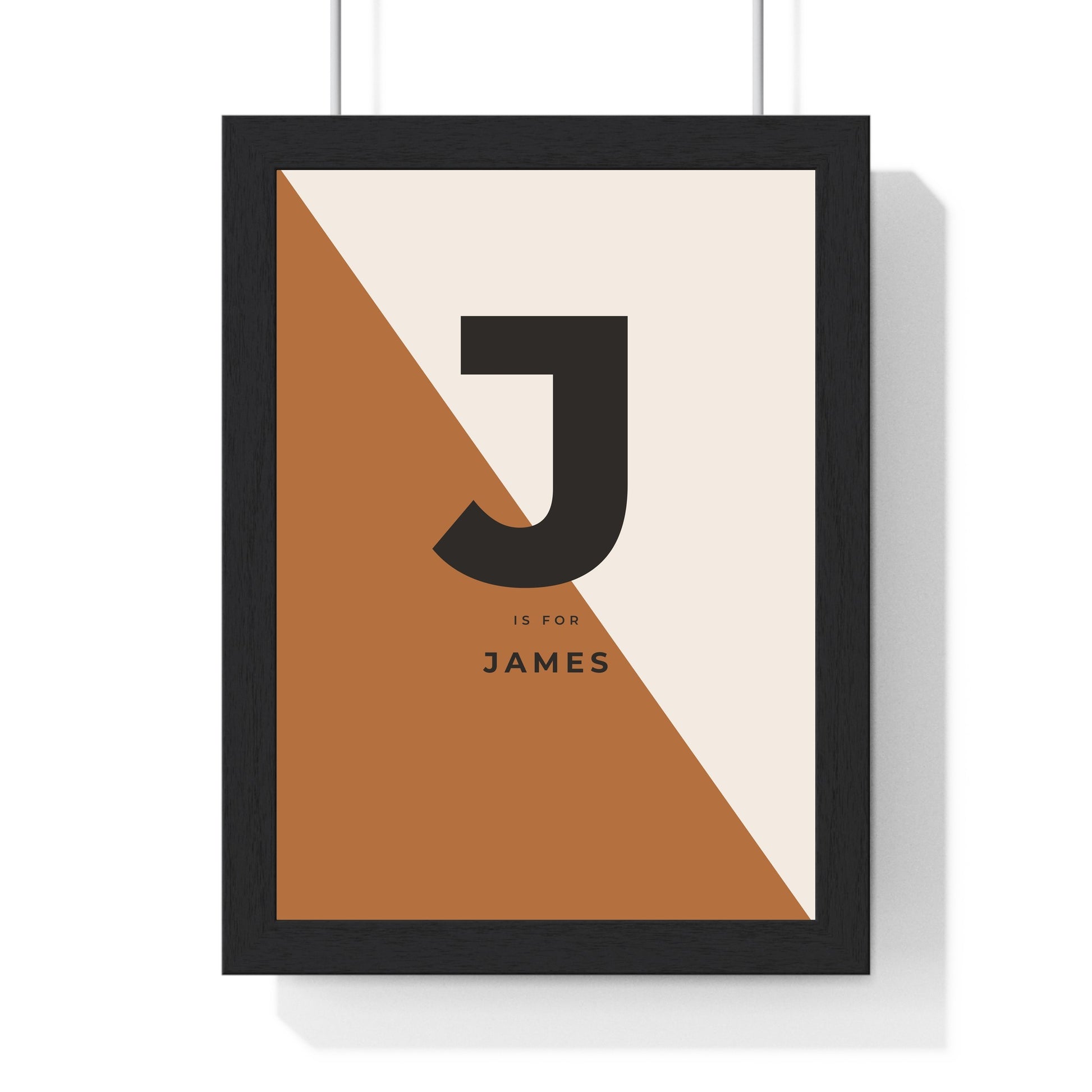 Personalised initial name nursery wall art print product mockup 2