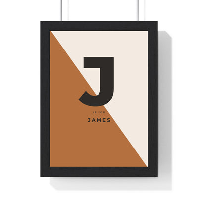 Personalised initial name nursery wall art print product mockup 2
