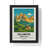 Dolomites Poster | Italy Mountain Landscape Travel Wall Art Print - Poster Kingz - A5 (unframed) - 