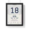 Don Larsen 1956 World Series Perfect Game Poster - New York Yankees 18 Jersey Print framed in a black frame, ready to hang