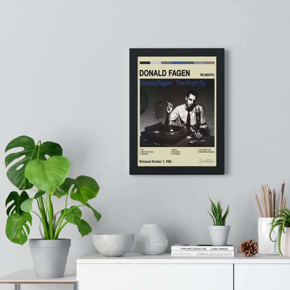 Donald Fagen - The Nightfly Album Cover Poster - Poster Kingz - A5 (unframed) - White - 