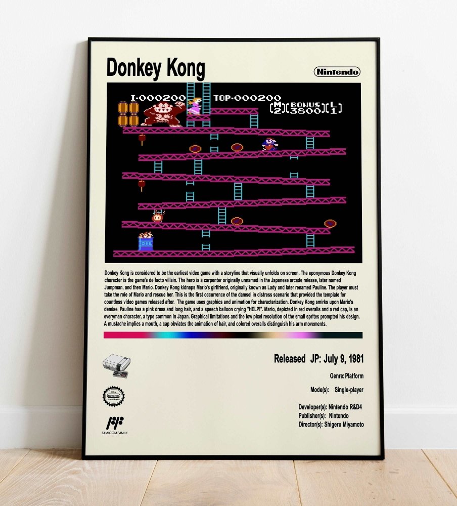 Donkey Kong - Video Game Poster - Poster Kingz