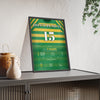 Don't Push It Grand National 2010 Horse Racing Poster - AP McCoy 15th Attempt Silks Print framed and leaning on a sideboard
