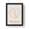 Double Pendulum Chaos print framed in a black frame, ready to hang