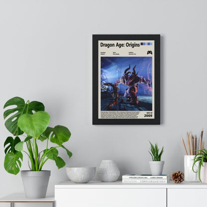 Dragon Age Origins 2009 PC - Video Game Info minimalist Poster - Poster Kingz - A5 (unframed) - 