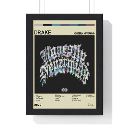 Drake Album Collection Poster - Poster Kingz - A5 (unframed) - Honestly Nevermind - Vintage