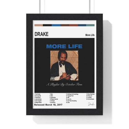 Drake Album Collection Poster - Poster Kingz - A5 (unframed) - More Life - White