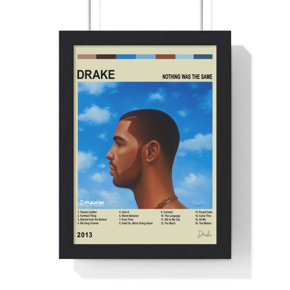 Drake Album Collection Poster - Poster Kingz - A5 (unframed) - Nothing Was the Same - Vintage