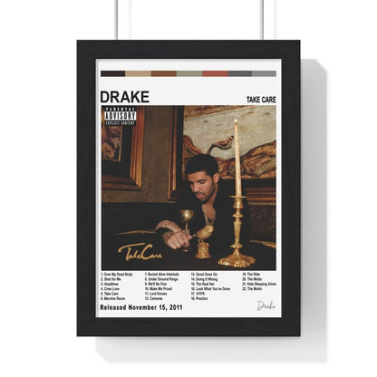 Drake Album Collection Poster - Poster Kingz - A5 (unframed) - Take Care - White