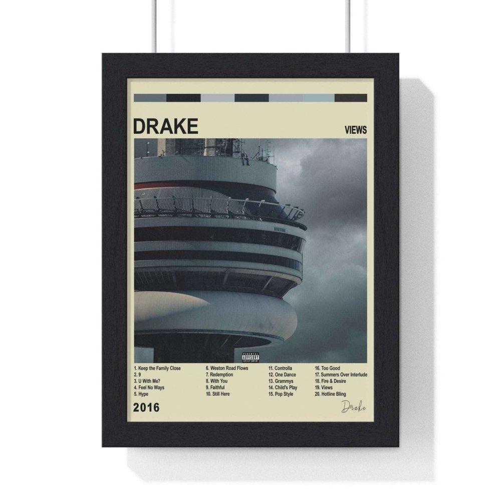 Drake Album Collection Poster - Poster Kingz - A5 (unframed) - Views - Vintage