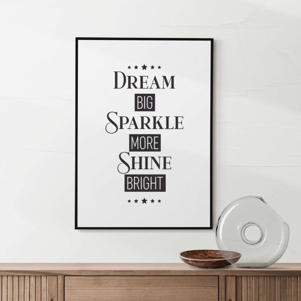 Framed Dream Big print