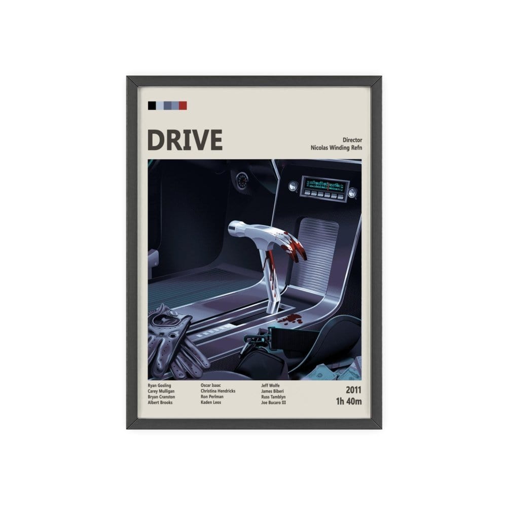 Framed Drive movie poster close-up