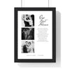 Personalised First Dance Lyrics Print - framed print