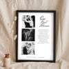 Personalised First Dance Lyrics Print - Lifestyle - leaning in a frame with dried flowers
