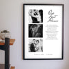 Personalised First Dance Lyrics Print - Lifestyle - hanging on a living room wall