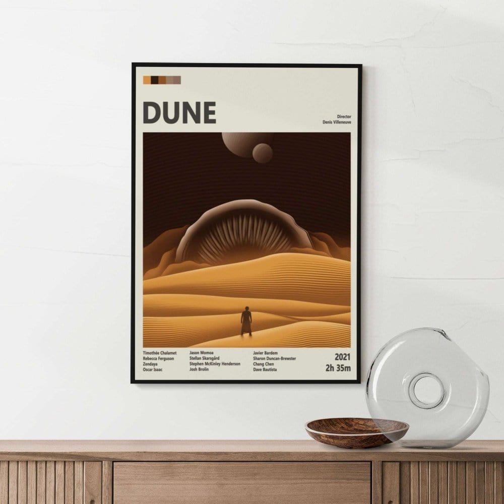 Framed Dune 2021 movie poster