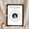 Personalised First Dance Spiral Lyrics Print - Lifestyle - leaning in a frame with dried flowers