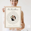 Personalised First Dance Spiral Lyrics Print - Lifestyle - held by a smiling woman