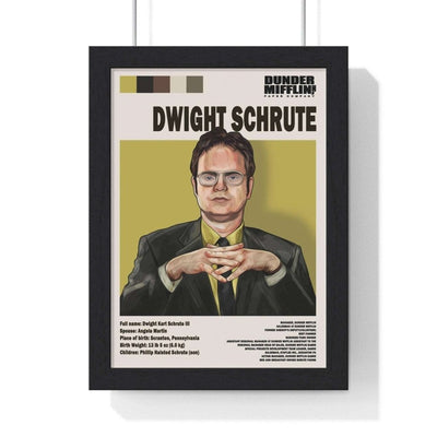 Dwight Shrute Poster – The Office Vintage TV Show Wall Art Print - Poster Kingz - A5 (unframed) - 