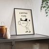 Framed Coffee Time Kitchen Print Funny Coffee print